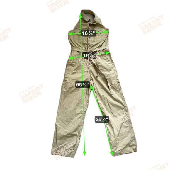 6 for $20 American Eagle Strech Halter Jumpsuit Green S - Picture 9 of 9